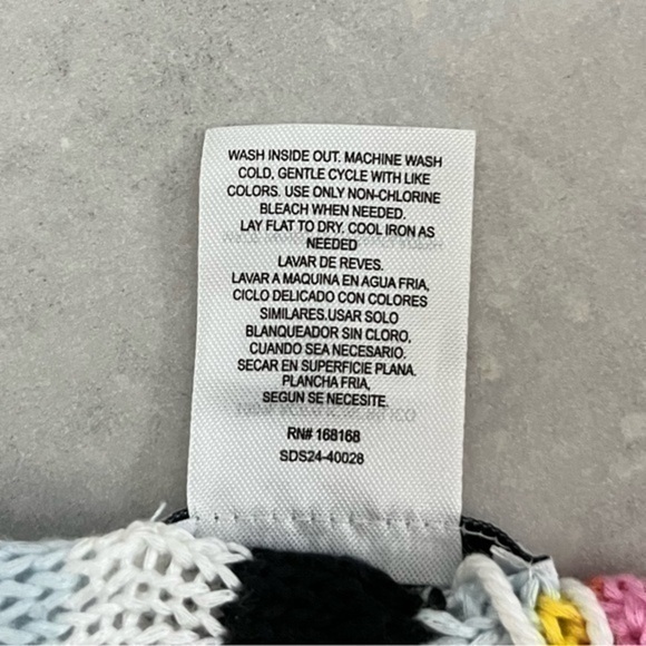 3/$30 _ LOVE KNITS | NWT  π·οΈ crochet knit halter top summer square stripe S - Picture 5 of 5